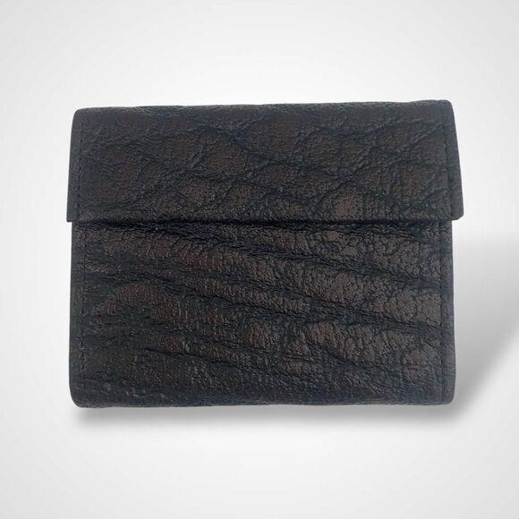 Justin Rhino Water Buffalo Key Holder Wallet Brown Leather Vintage Handmade - Picture 2 of 12